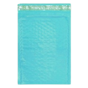 Teal Poly Bubble Mailers