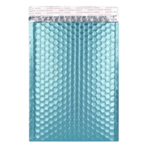Blue Thermal Metallic Bubble Mailers