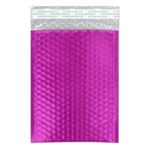 Pink Thermal Metallic Bubble Mailers
