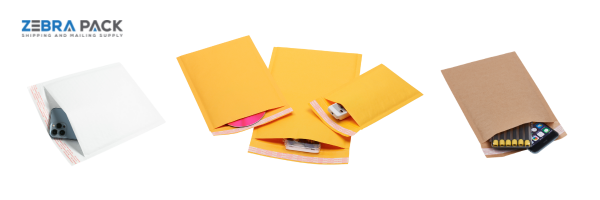 bubble mailers in use